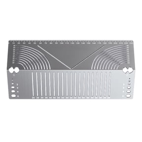 VKLU Small 90 Degree Stainless Steel Square Ruler, Multi-functional Scribing Tool for Metalworking & Woodworking, Corner Rounding & Marking Gauge for HVAC, 9.25-Inch