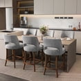 thumbnail image 1 of Vknow Furniture Adult Mid Back Tufted Bar Stools - Set of 6, Gray, 1 of 9