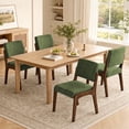 thumbnail image 1 of Dining Chair Set of 4, Upholstered Wooden Dining Chairs with Solid Wood Legs, Farmhouse Dining Room Chair, Kitchen Chair for Dining Room,Green, 1 of 9