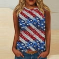 thumbnail image 1 of VKOYWKM American Flag Tank Tops Women Graphic Tank Shirts Patriotic 4th of July Tanks Sleeveless Crew Neck Red White and Blue Tops, 1 of 4