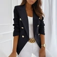 thumbnail image 1 of VKOYWKM Blazers for Women Double Breasted Blazers Dressy Casual Business Blazers Long Sleeve Blazers Solid Color Notch Lapel Blazers with Pockets, 1 of 8
