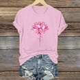 thumbnail image 1 of VKOYWKM Breast Cancer Awareness Tees for Women Breast Cancer Pink Ribbon Graphic Print T Shirts Short Sleeve Inspirational Tops Breast Cancer Crew Neck Shirt, 1 of 4