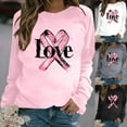 thumbnail image 1 of VKOYWKM Breast Cancer Shirts Women Breast Cancer Awareness Tshirt Long Sleeve Pink Ribbon Graphic Tees Cancer Fight Crew Neck Sweatshirt Tee Tops, 1 of 5