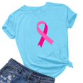 thumbnail image 1 of VKOYWKM Breast Cancer Survivor Shirts Women Breast Cancer Awareness Tshirt Pink Ribbon Inspirational Breast Cancer Crew Neck Short Sleeve Tee Tops, 1 of 3