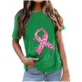 thumbnail image 1 of VKOYWKM Cancer T Shirts Women Pink Ribbon Graphic Tees Breast Cancer Awareness Shirts Short Sleeve Inspirational Tops, 1 of 3