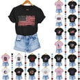 thumbnail image 1 of VKOYWKM Fourth of July Tshirts for Women American Flag Graphic Short Sleeve Summer T Shirts Casual Crew Neck Patriotic Independence Day T-Shirts, 1 of 8
