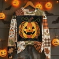 thumbnail image 1 of VKOYWKM Funny Thanksgiving Sweatshirt for Women Pumpkin Print Crew Neck Long Sleeve Fall Pullover Tops Thankful Halloween Sweater Oversized Sweatshirt, 1 of 10