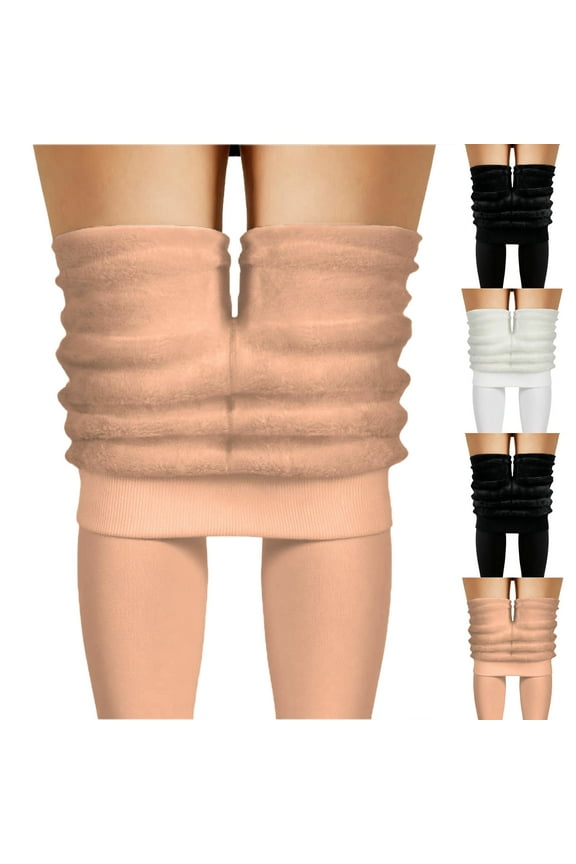 Fleece Lined Tights Winter Warm Thick Dancewear Pantyhose Solid Slim Fit Stockings Thermal Dance Tights