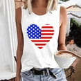 thumbnail image 1 of VKOYWKM Graphic Tank Tops for Women American Flag Shirts Independence Day Graphic Tank Shirts Sleeveless Casual Crew Neck Patriotic Tops, 1 of 4