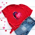 thumbnail image 1 of VKOYWKM Love Heart T-Shirt for Women Valentine's Shirts Cute Love Heart Print Top Valentine Gift T Shirts Short Sleeve Casual Crew Neck Holiday Tshirts, 1 of 5