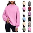thumbnail image 1 of VKOYWKM Mock Neck Sweatshirts for Women Oversized Long Sleeve Shirts Casual Pullover Tops Fall Sweatshirt Mint Green XXL, 1 of 10