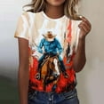 thumbnail image 1 of VKOYWKM Plus Size Horse Racing Shirts Women Funny Horse Graphic T Shirts Short Sleeve Crew Neck Summer Tops Loose Fit Comfy Tshirt Shirts, 1 of 4