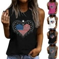 thumbnail image 1 of VKOYWKM Summer Tank Tops for Women Loose Fit American Flag Print Tanks Stars and Stripes Graphic Sleeveless Shirts Patriotic Crew Neck Independence Day Tank Top, 1 of 5