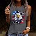 thumbnail image 1 of VKOYWKM Summer Tank Tops for Women 4th of July American Flag Tanks Patriotic Independence Day Sleeveless Tops Casual Crew Neck USA Flag Graphic Tees, 1 of 4