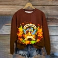 thumbnail image 1 of VKOYWKM Sweatshirt for Women Thanksgiving Long Sleeve Fall Sweatshirt Thanksgiving Turkey Graphic Sweatshirts Oversized Loose Crew Neck Pullover Vintage Thankful Sweatshirt, 1 of 6