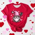 thumbnail image 1 of VKOYWKM Valentine Tees for Women Cute Heart Print Short Sleeve T-Shirts Crew Neck Cute Tops Loose Fit Romantic Holiday T Shirts, 1 of 5