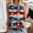 thumbnail image 1 of VKOYWKM Women American Flag Print Tank Tops 4th of July Independence Day Graphic Tanks Sleeveless Crew Neck Patriotic Tops, 1 of 5