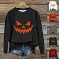 thumbnail image 1 of VKOYWKM Women Halloween Sweatshirts Funny Pumpkin Graphic Sweatshirt Long Sleeve Crew Neck Pullover Tops Halloween Party Sweatshirts, 1 of 4