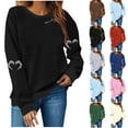 thumbnail image 1 of VKOYWKM Women Halloween Sweatshirts Skeleton Graphic Sweatshirts Oversized Long Sleeve Crew Neck Pullover Tops, 1 of 5
