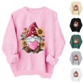 thumbnail image 1 of VKOYWKM Women Valentine Sweatshirt Heart Print Oversized Sweatshirts Spring Long Sleeve Crew Neck Heart Sweatshirts Valentines Day Gifts for Women, 1 of 7