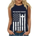 thumbnail image 1 of VKOYWKM Womens American Flag Tank Tops 4th of July Sleeveless Shirts Patriotic Crew Neck Loose Fit Memorial Day Vest Top, 1 of 4