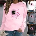 thumbnail image 1 of VKOYWKM Womens Breast Cancer Shirts Breast Cancer Awareness T-Shirt Long Sleeve Pink Ribbon Graphic Tee Tops Fall Crew Neck Loose Fit Breast Cancer Pullover Sweashirt, 1 of 5