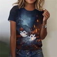 thumbnail image 1 of VKOYWKM Womens Halloween Print Tshirts Funny Ghost Graphic Tees Fall Crew Neck Loose Fit Halloween T-Shirts Short Sleeve Spooky Tops, 1 of 6