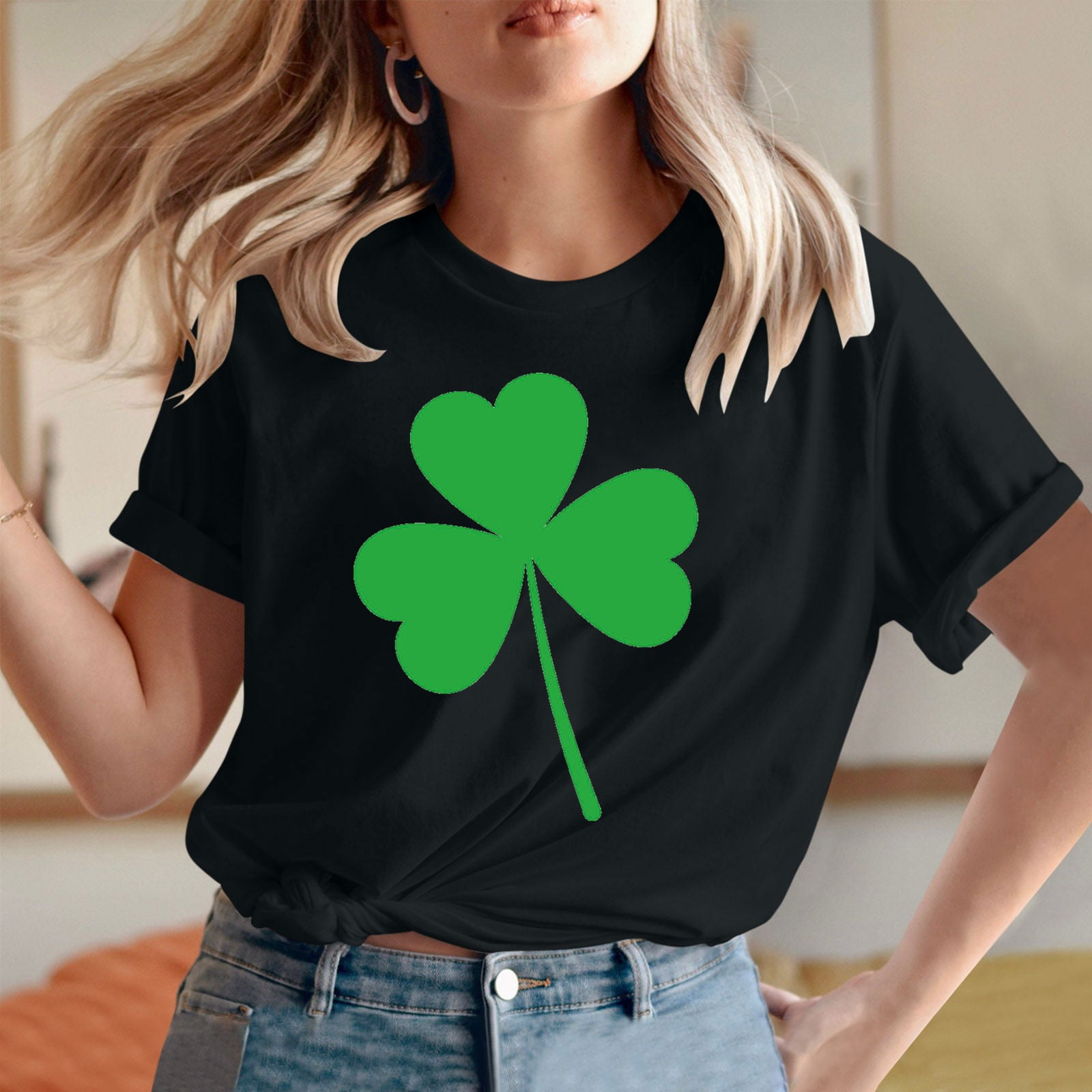 st patricks day crew neck funny