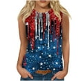 thumbnail image 1 of VKOYWKM Womens Tank Tops Casual American Flag Patriotic Top 4th of July Independence Day Graphic Tanks Sleeveless Crew Neck Tops, 1 of 4