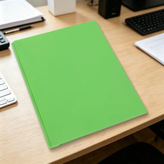 VKQNRGS 1Pc 2 Pocket File Folders with 3 Metal Prong Fasteners, Poly Pocket Folders, Compatible with Standard A4 Paper, Holds Up to 65 Sheets for Office & S-chool