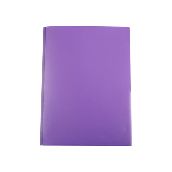 VKQNRGS 1Pc Plastic Folders with Dual Pockets and 3 Prongs, Sturdy Poly File Folder, Accommodates Letter Size Paper, Plastic Pocket Organizer for S-chool Document Storage