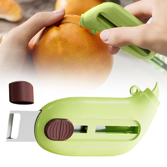 VKQNRGS Compact Pocket Size Multifunctional Vegetable Peeler, Retractable Peeler for Carrot Potato Pumpkin, Kitchen Camping Tool,Green