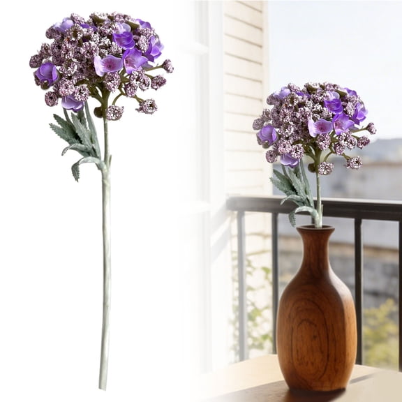 VKQNRGS Dusky Rose Hydrangea Artificial Flowers,Dried Textured Silk Hydrangea Flowers with Stems Fake Flower Bouquet Faux Floral Stems Artificial Flower Bulk for Table Wedding Home Decor