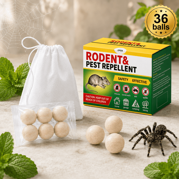 VKY~Peppermint Oil Spider RepellentBalls 36 Pack ,rodentrepellent for House Garage to Get Rid of Spiders Outdoor Indoor– Natural Deterrent for Home, Garage, Car