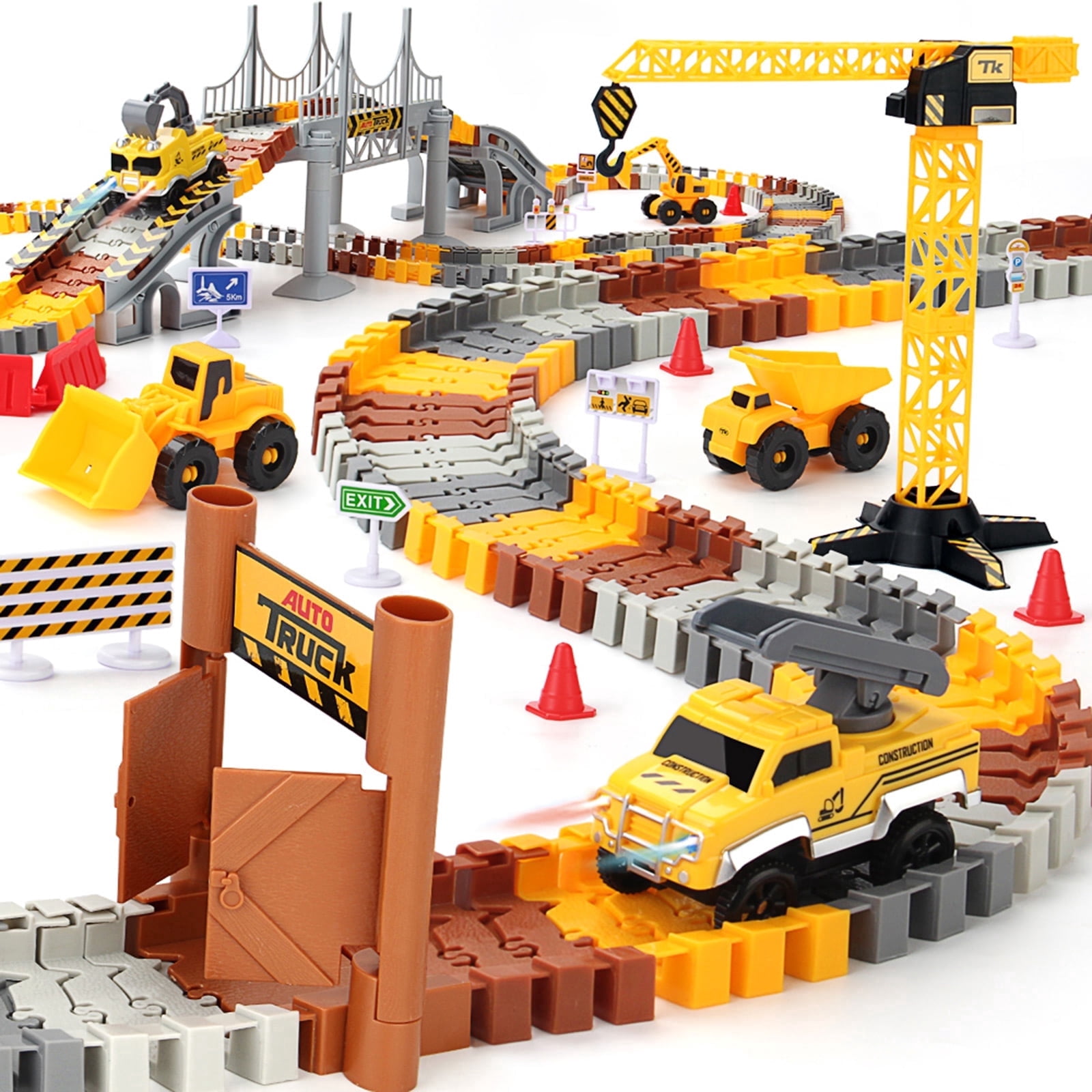 Kid Racing Train VKZON 176pcs Construction Race Train Flexible Railway Trains, Classic ...