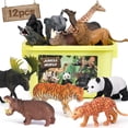 thumbnail image 1 of VKZON Animal Figure Toys Safari Figurines, Plastic African Animals Educational Learning Playset with Elephant, Giraffe, Lion, Tiger for Kids Toddlers Children Age 3-8, 1 of 7