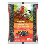 Vibrant Life Nyjer Thistle Seed for Finches and Other Wild Birds Bird Food, 10 lb Bag