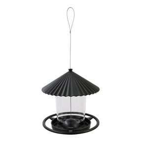 Vibrant Life Hanging Hopper Bird Feeder, Black, 2.5 lb Capacity