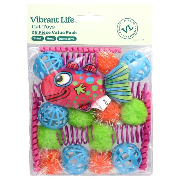 Vibrant Life Cat Toys Value Pack, 26 Pieces