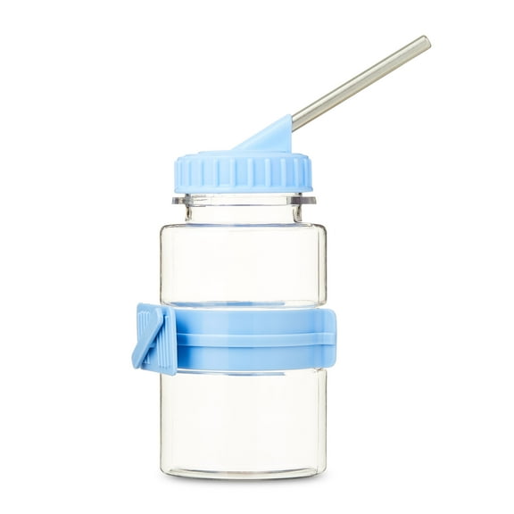 Vibrant Life 24 oz No Drip Hanging Pet Water Bottle for Small Animals, Blue