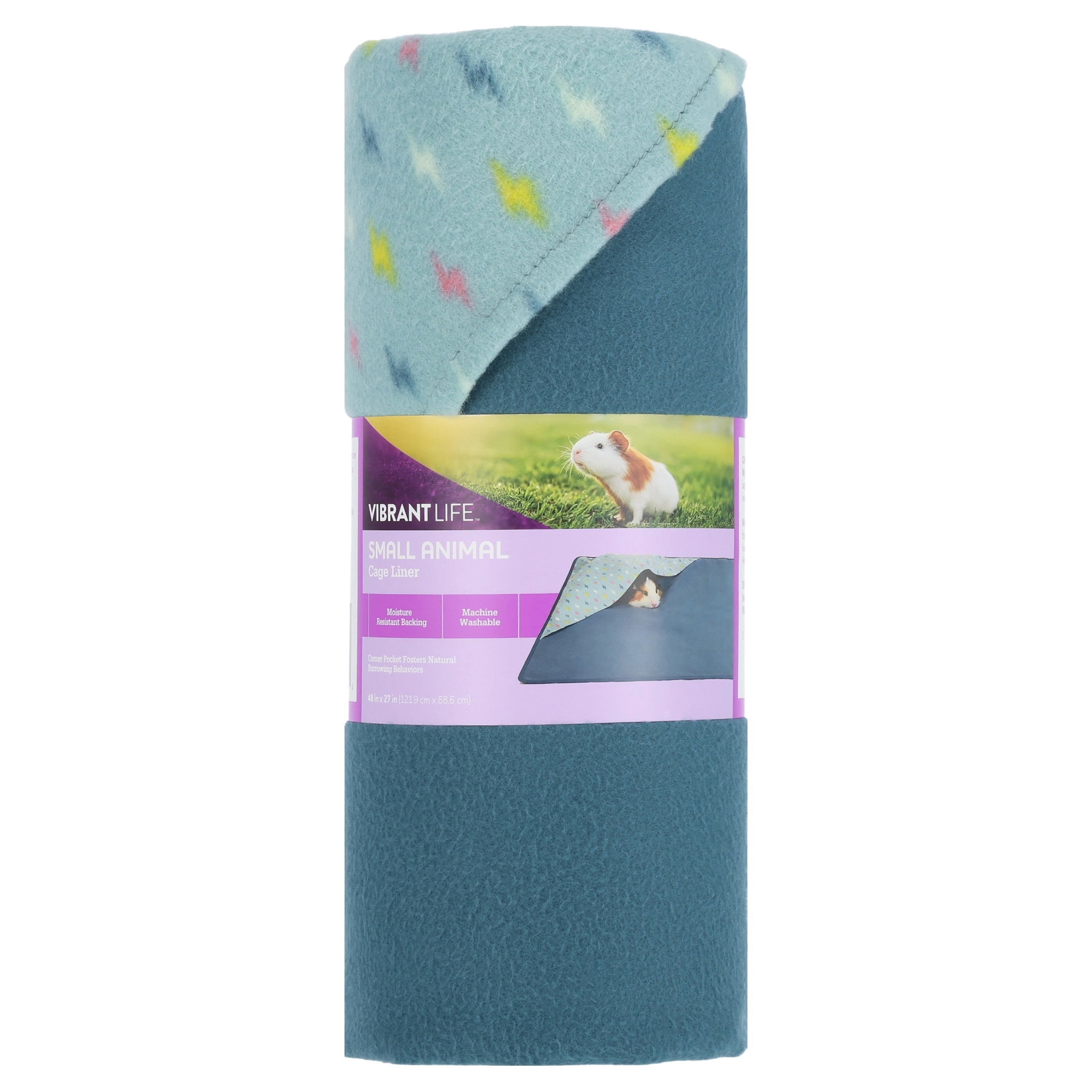 Vibrant Life Small Animal Cage Liner, Blue, 48" x 27"