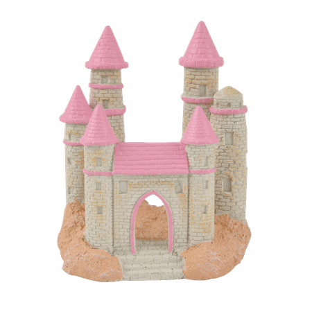 Vibrant Life Resin Aquarium Decor, Princess Castle Ornament, 4.09" x 3.14" x 5.03"