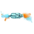 thumbnail image 1 of Vibrant Life Blue Candy-Shaped Catnip Cat Toy with Feathers, 1 of 8
