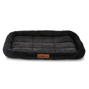 Vibrant Life Medium Cozy Luxe Crate Mat Pet Bed, Dark Gray, 30" x 20"