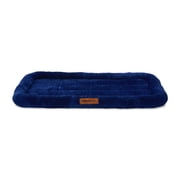 Vibrant Life Large Cozy Luxe Crate Mat Pet Bed, Navy, 36" x 22"