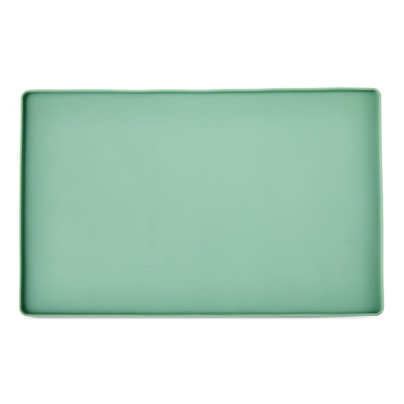 Vibrant Life Medium Silicone Pet Feeding Mat, Sage Green, 19" x 12"