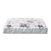 Vibrant Life Medium Faux Leather Orthopedic Dog Bed, Black and White, 35" x 26"