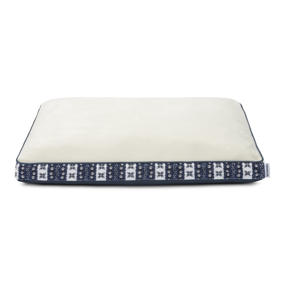 Vibrant Life Large Deluxe Gusset Pillow Pet Bed, 42" x 32", Lucky Fair Isle