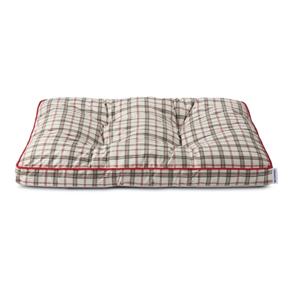 Vibrant Life Large Deluxe Gusset Pillow Pet Bed, 42" x 32", Powell Plaid