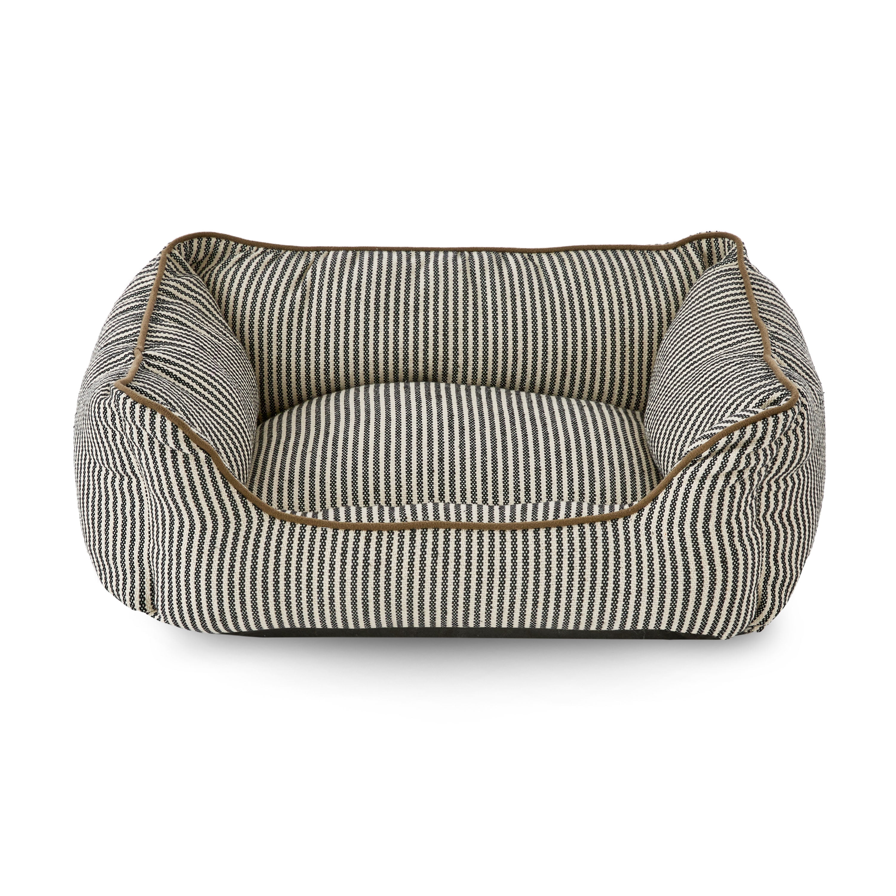 Vibrant Life Medium High-Walled Cuddler Dog Bed, Black and White